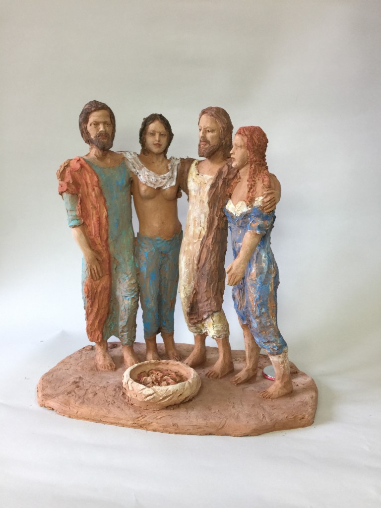 Cristina Benvenuti, terracotta acquerellata, 2018.