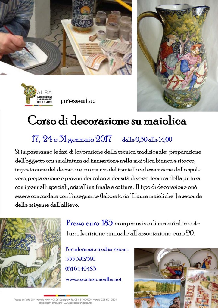 corso di decorazione su maiolica