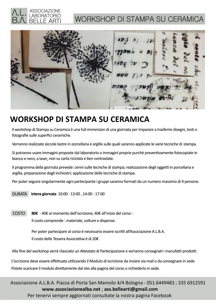 Stampa su ceramica universale 2018